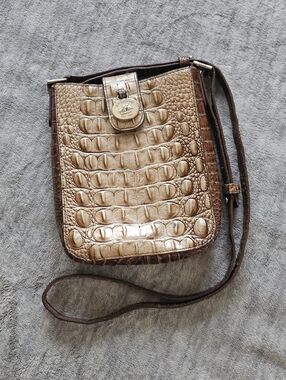 Brahmin Marley Crossbody Croc Embossed